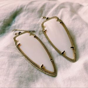 Kendra Scott White Mother of Pearl Skylar earrings